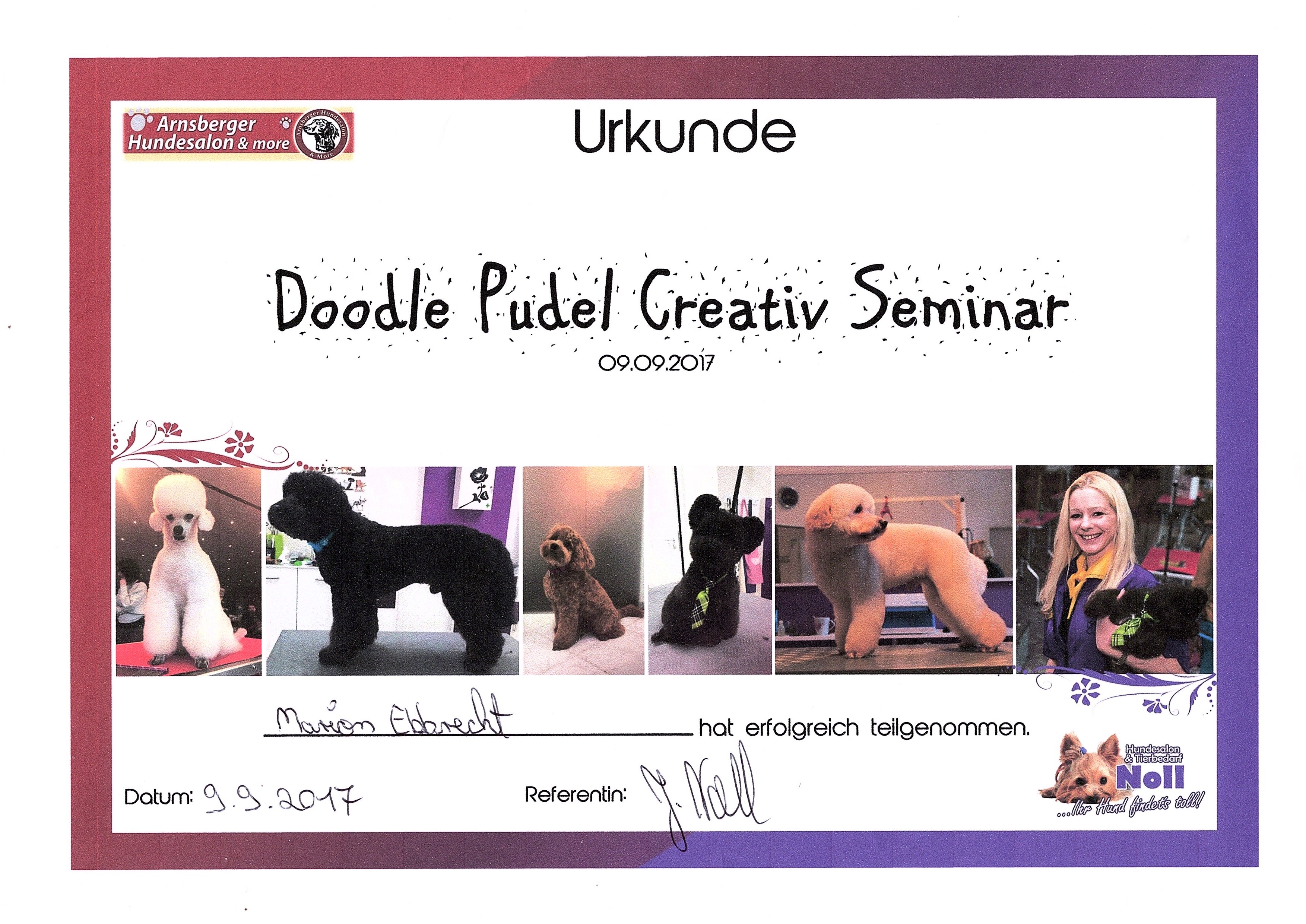 Doodle Pudel Creativ Seminar - 09.09.2017